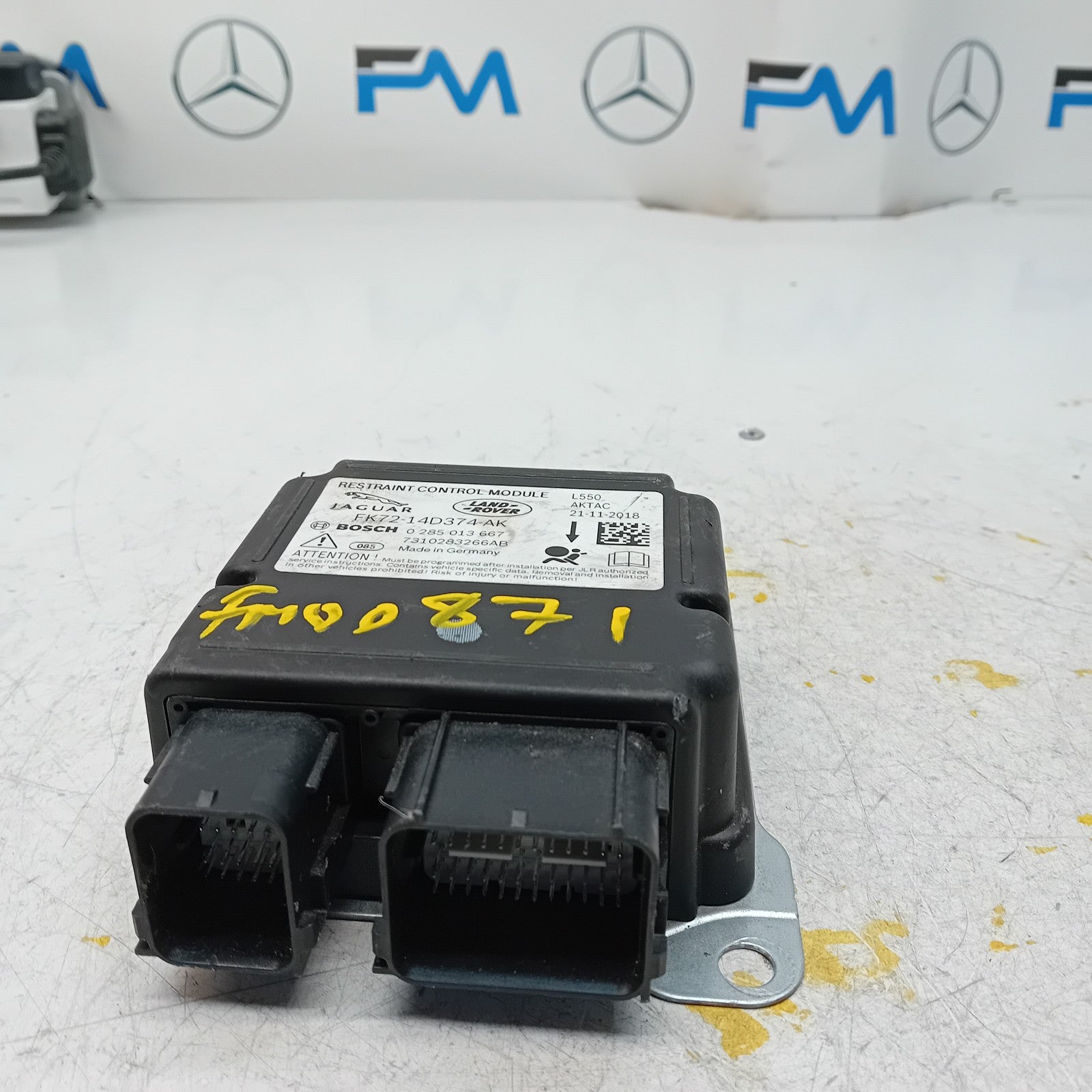 LANDROVER DISCOVERY SPORT 2016 RESTRAINT CONTROL MODULE FK72-14D374-AK FM00871