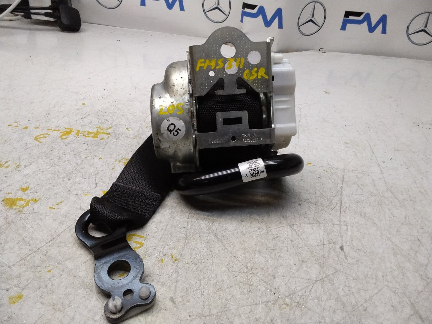 MERCEDES C-CLASS W205 SEAT BELT REAR RIGHT DRIVER SIDE A2058600685 FMS311 OSR