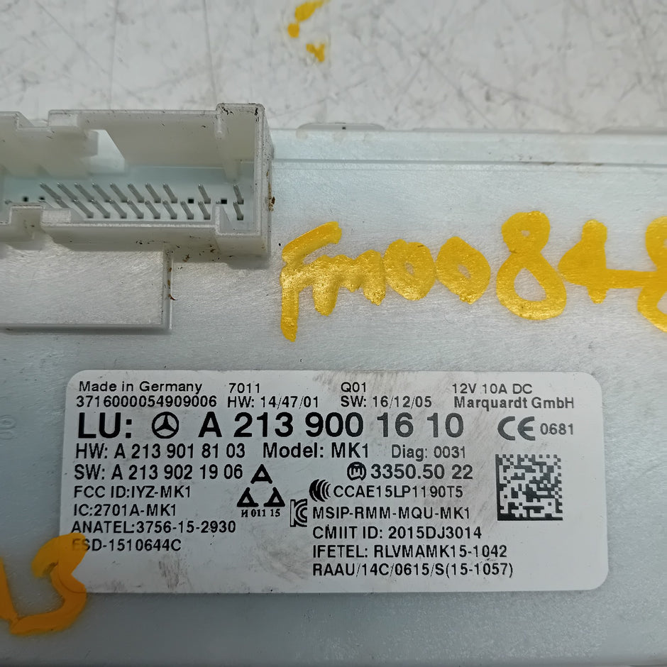 MERCEDES BENZ E-CLASS KEYLESS GO CONTROL UNIT W213 A2139001610 FM00848