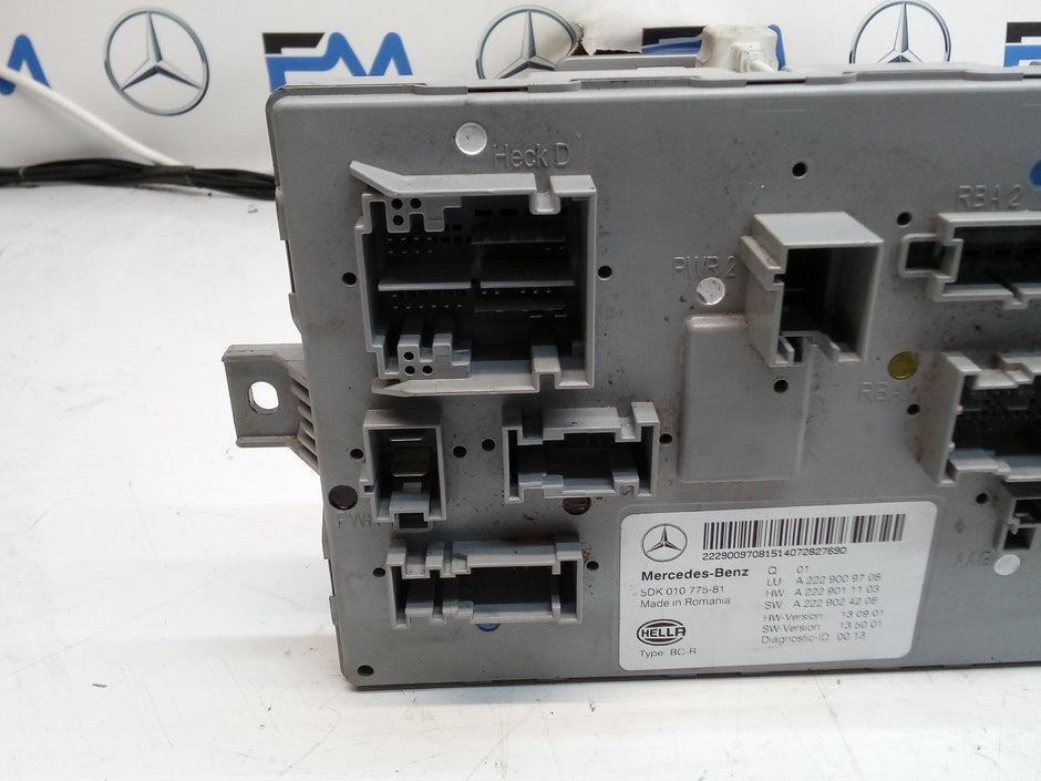 MERCEDES S-CLASS REAR SAM CONTROL MODULE W222 A2229009708 FM00767