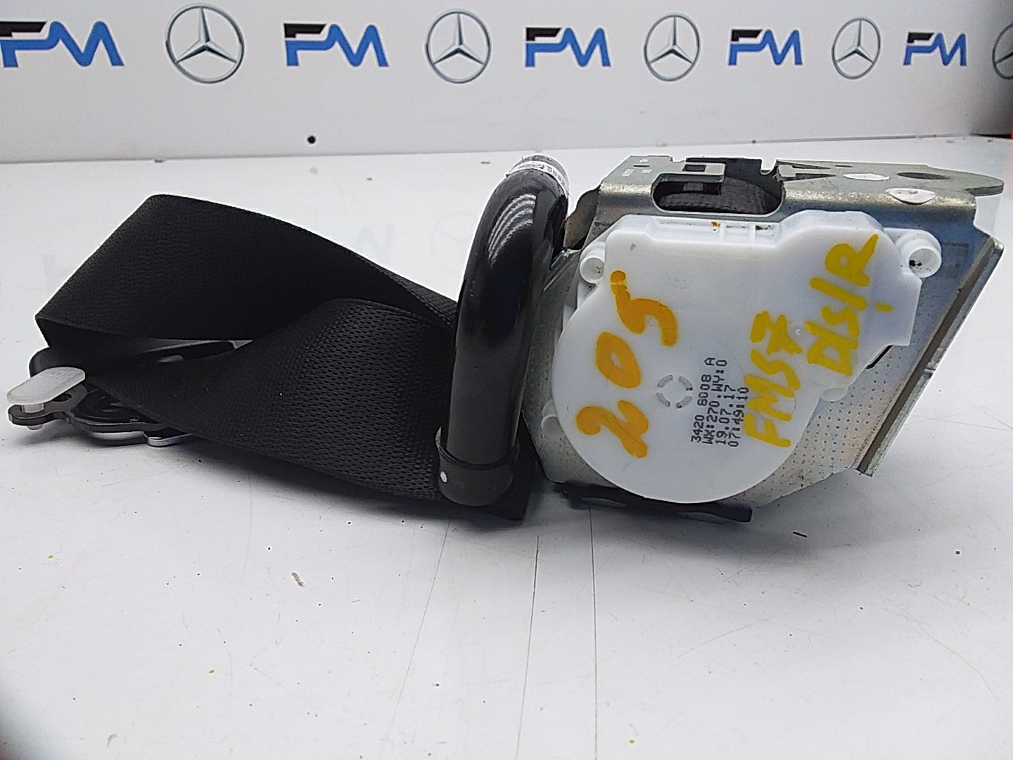MERCEDES BENZ W205 C CLASS DRIVER REAR SIDE BELT RIGHT OSR A2058600685 FMS7