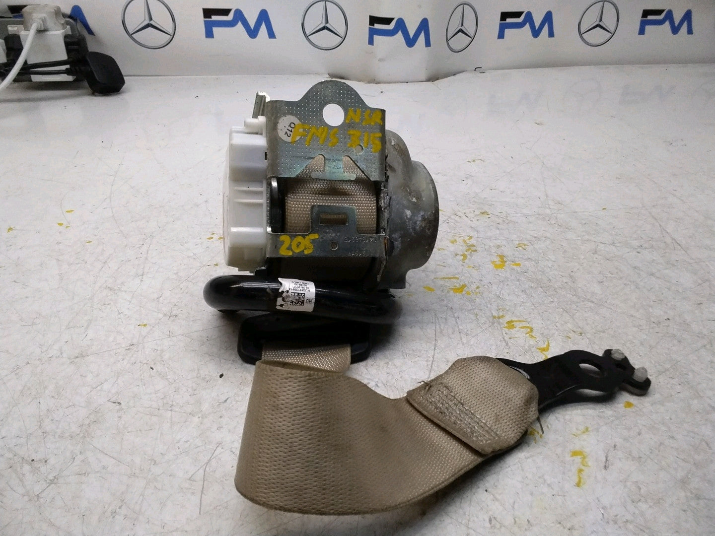 MERCEDES C CLASS W205 REAR PASSENGER SIDE SEAT BELT A2058600585 FMS315 NSR