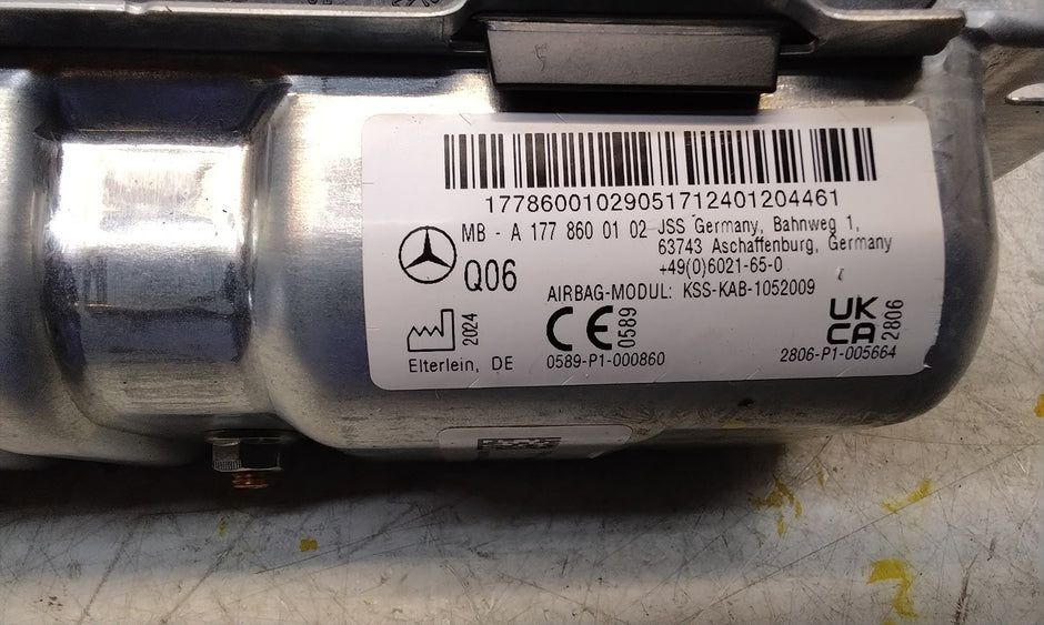 2019 MERCEDES BENZ A-CLASS W177 DRIVER SIDE KNEE AIRBAG A1778600102 FM00752