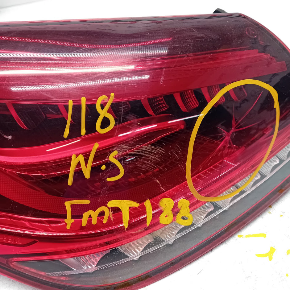 MERCEDES CLA W118 PASSENGER SIDE NS REAR TAIL LIGHT FMT188 2016 ONWARDS