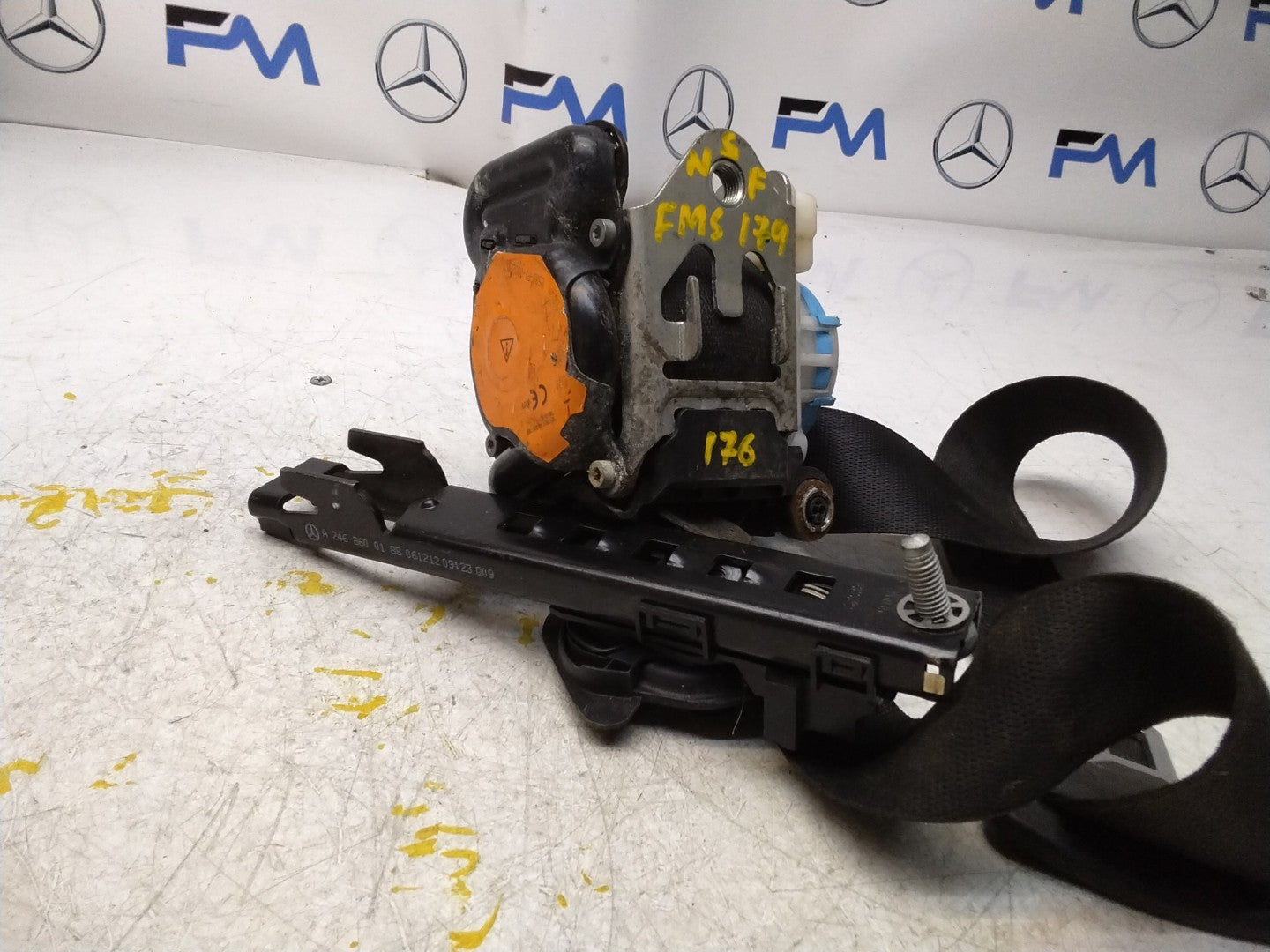 MERCEDES A CLASS W176 SEAT BELT FRONT LEFT SIDE A1768600185 FMS179 NSF