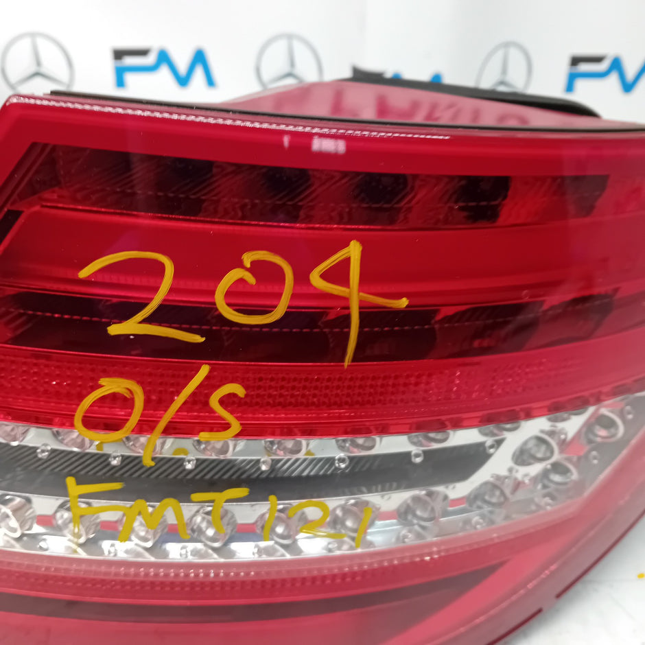 MERCEDES C-CLASS W204 DRIVER SIDE OS REAR TAIL LIGHT A2048205864 2012 FMT121