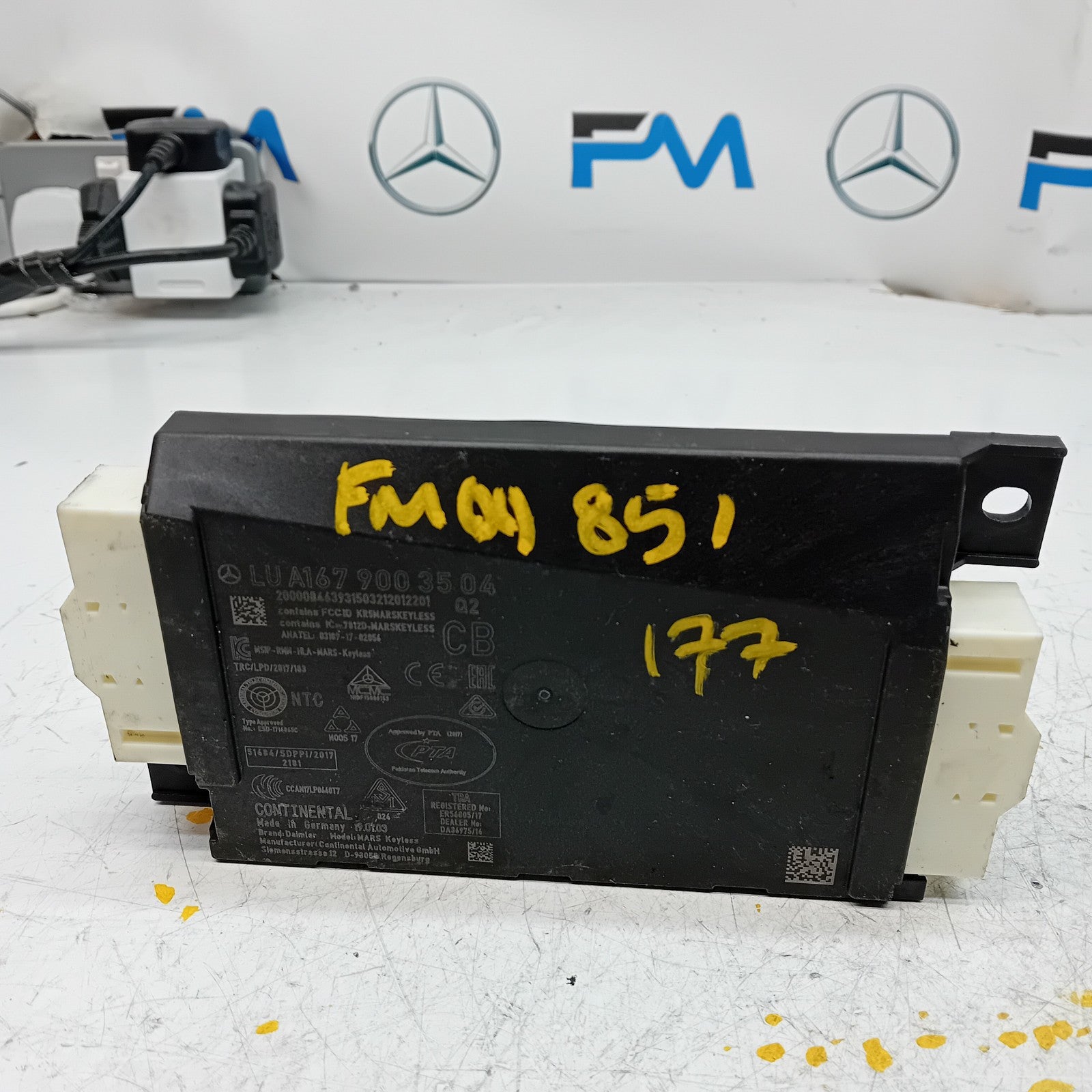 MERCEDES A CLASS IGNITION CONTROL MODULE ECU A1679003504 W177 FM00851