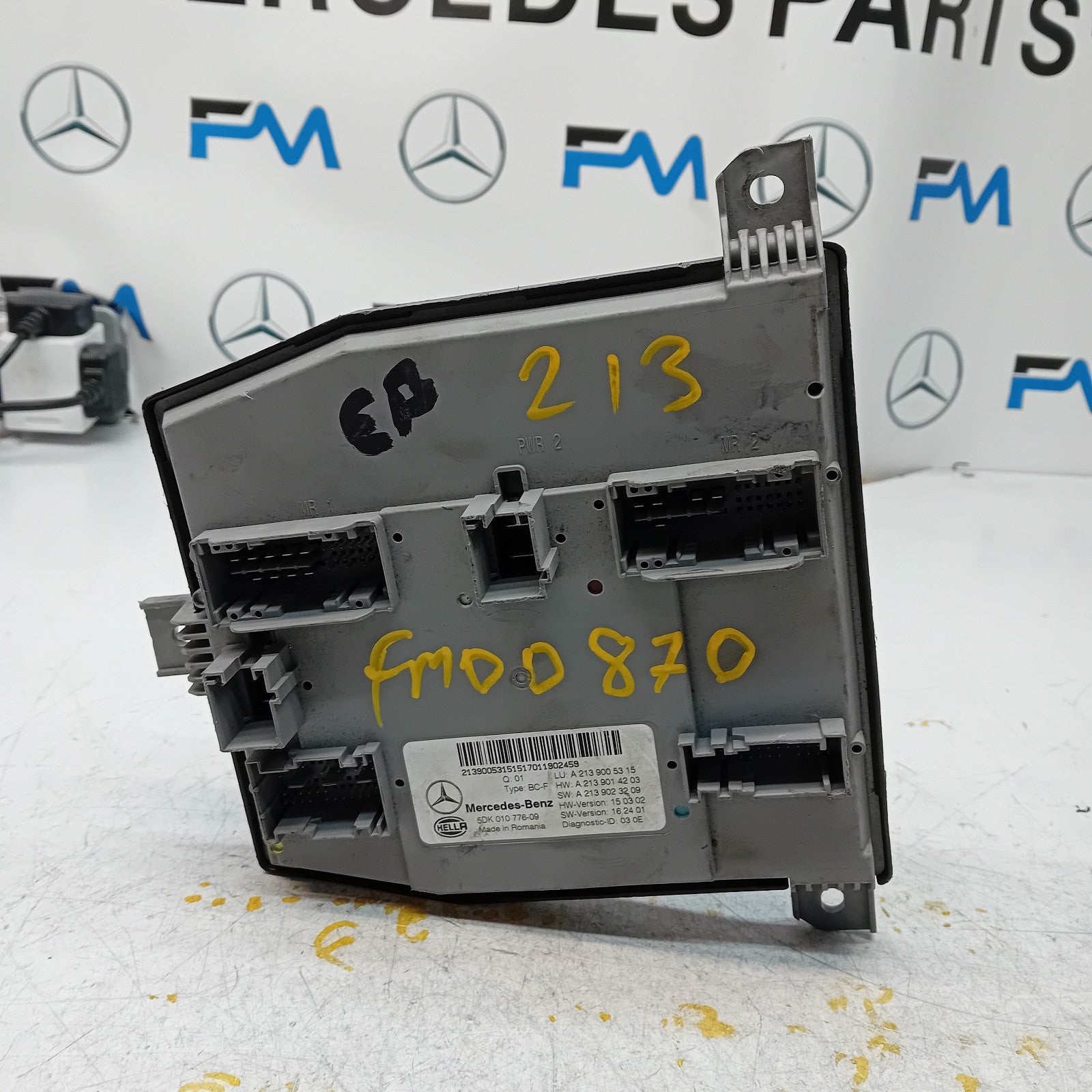 MERCEDES E-CLASS SAM CONTROL MODULE W213 A2139005315 FM00870