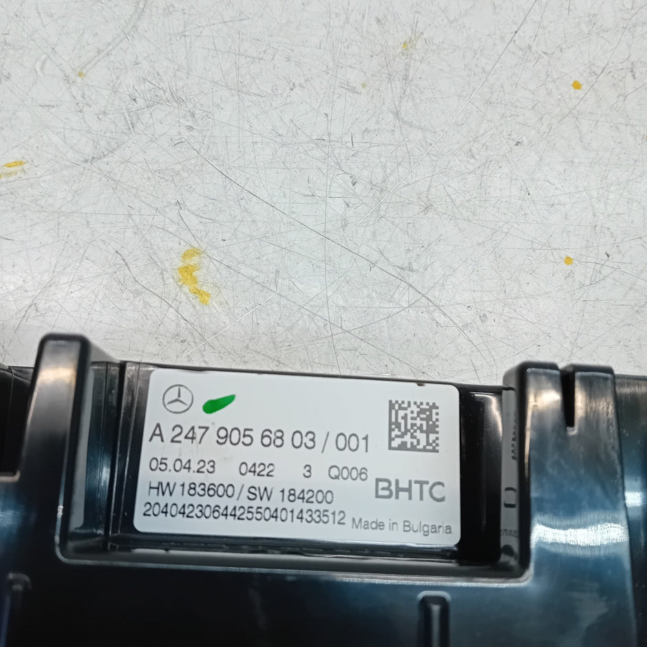 MERCEDES A B CLASS W177 W247 HEATER CLIMATE CONTROL PANEL A2479056803  FM00977