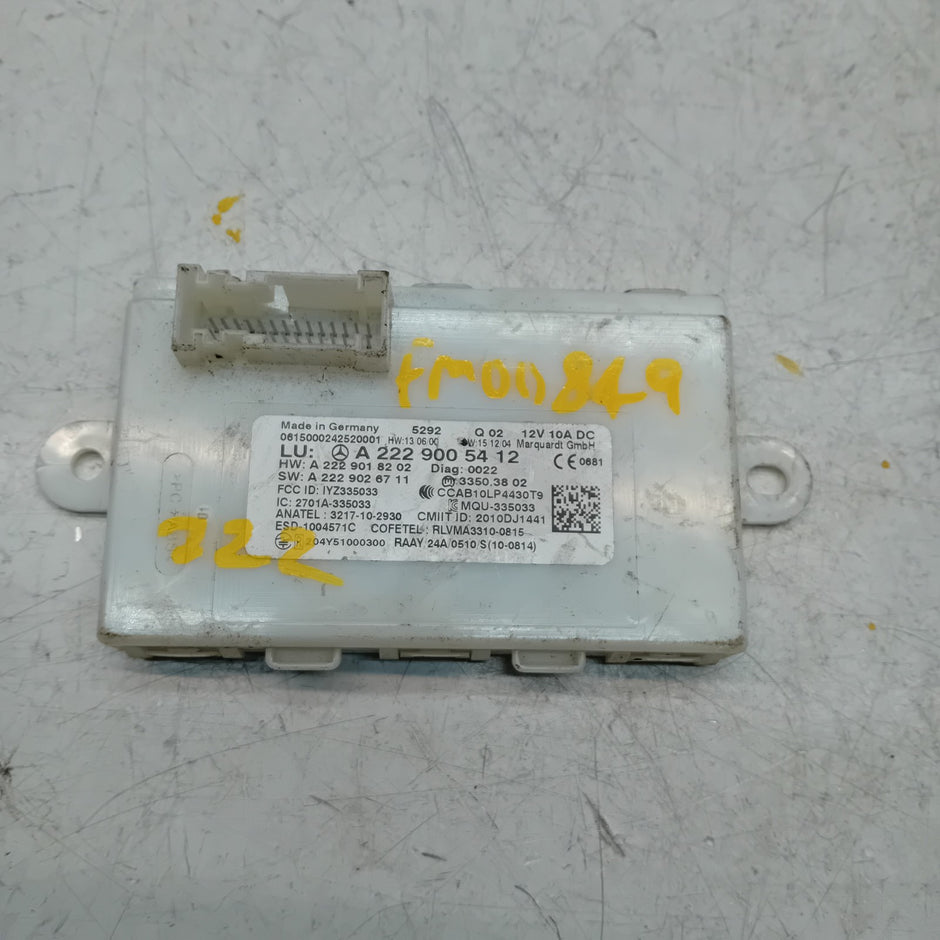 MERCEDES BENZ S-CLASS KEYLESS GO CONTROL UNIT W222 A2229005412 FM00849