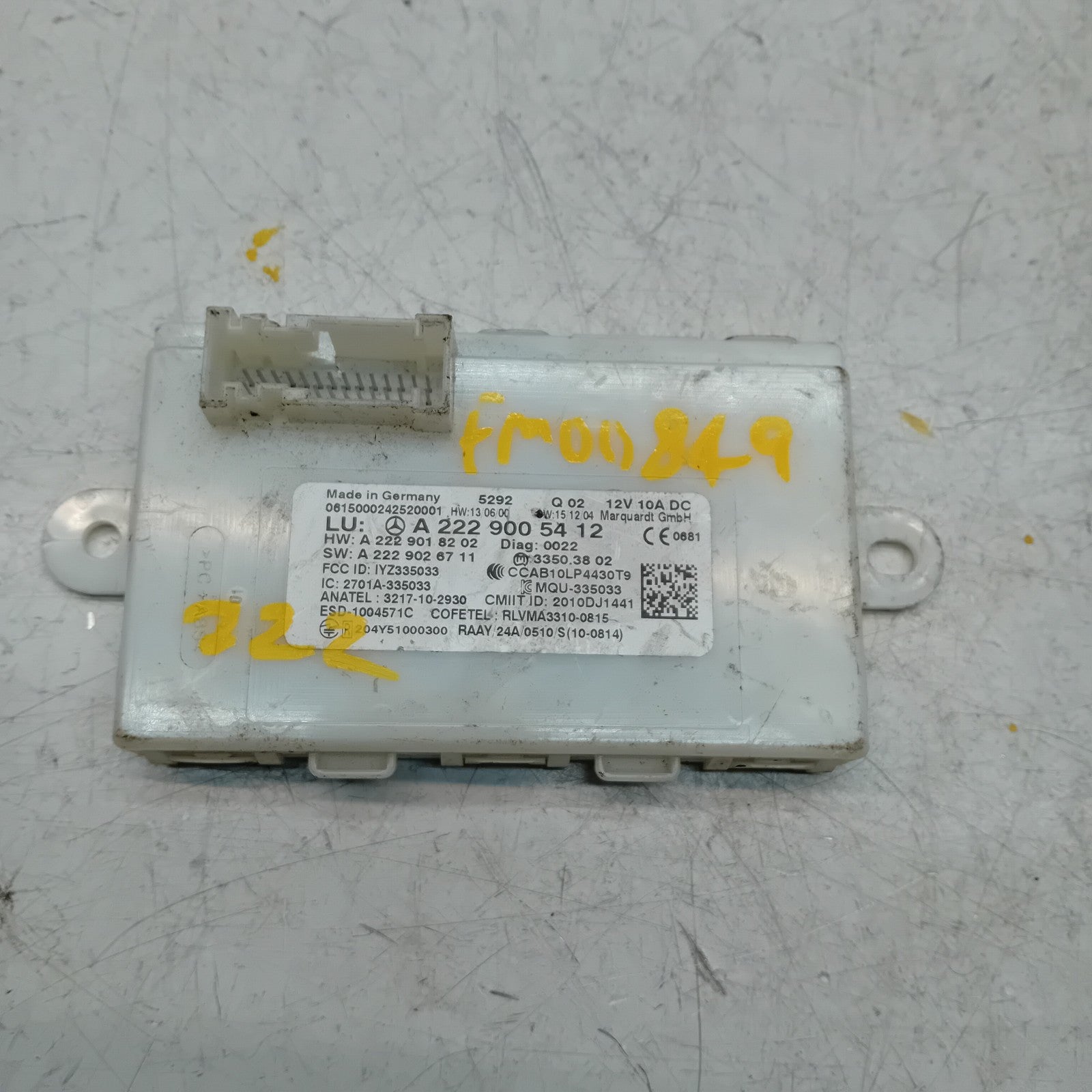 MERCEDES BENZ S-CLASS KEYLESS GO CONTROL UNIT W222 A2229005412 FM00849