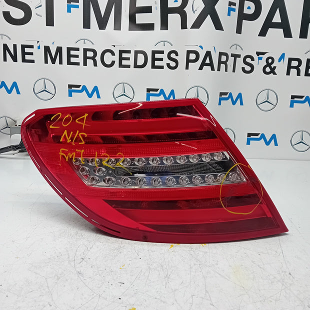MERCEDES C-CLASS W204 PASSENGER SIDE NS REAR TAIL LIGHT A2048205464 2012 FMT122