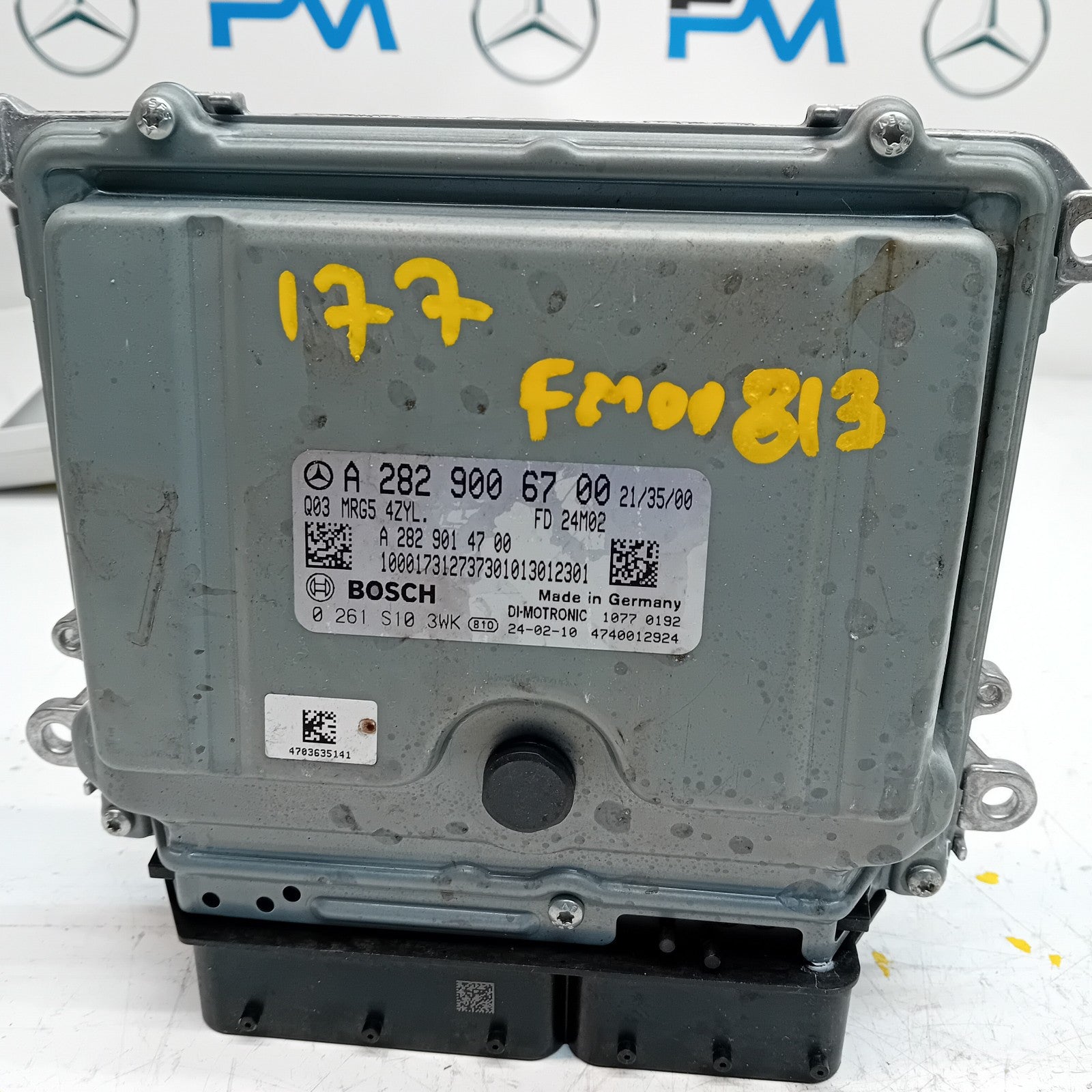 MERCEDES  A-CLASS W177 2018 ENGINE  ECU CONTROL MODULE A2829006700 FM00813