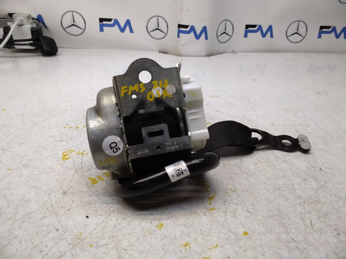 MERCEDES C-CLASS W205 SEAT BELT REAR RIGHT DRIVER SIDE A2058600685 FMS312 OSR