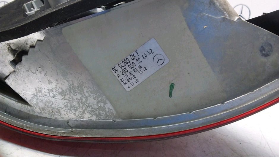 MERCEDES CLC W203 2010 DRIVER OS REAR TAIL LIGHT A2038205264 FMT156